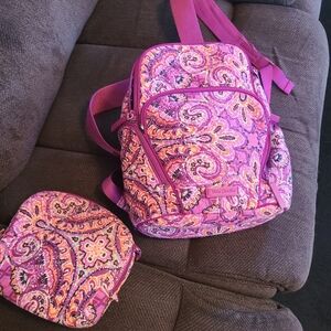 Vera bradley small backpack and make a purse